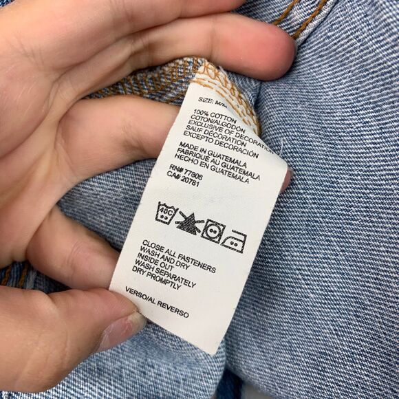 TOMMY HILFIGER Vintage Light Blue Denim Jean Button Jacket M Medium VTG - Picture 7 of 8